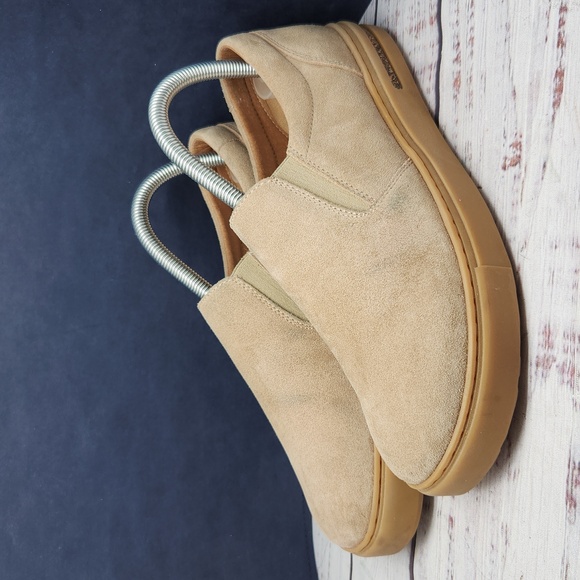 Birkenstock Oswego Suede Slip on Loafers Tan Sandcastle Size 39 - Picture 2 of 11